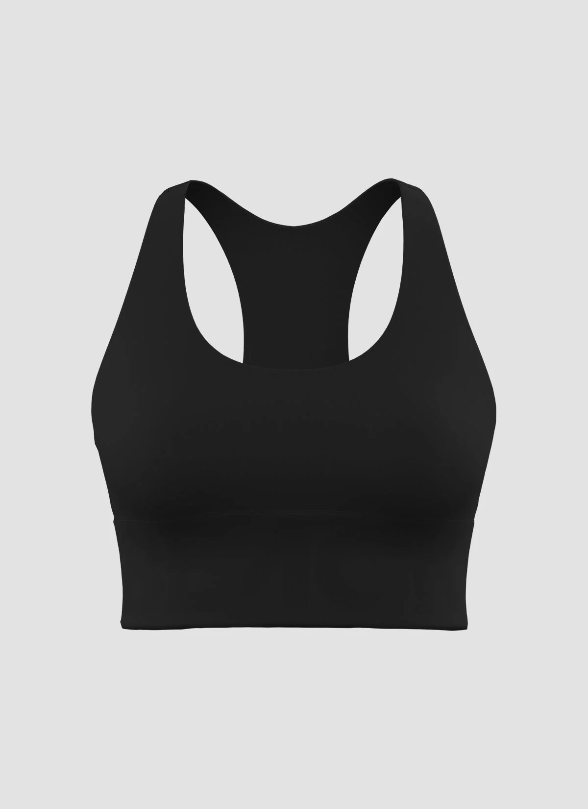 Women's Long Line Padded Crop - Black